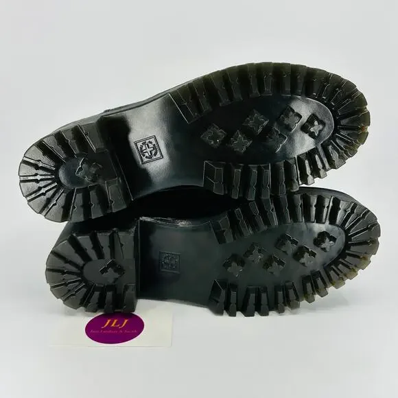 Dr. Martens Women's Rometty Black Wyoming Leather Platform Chelsea Boots Size 7 - Picture 10 of 11